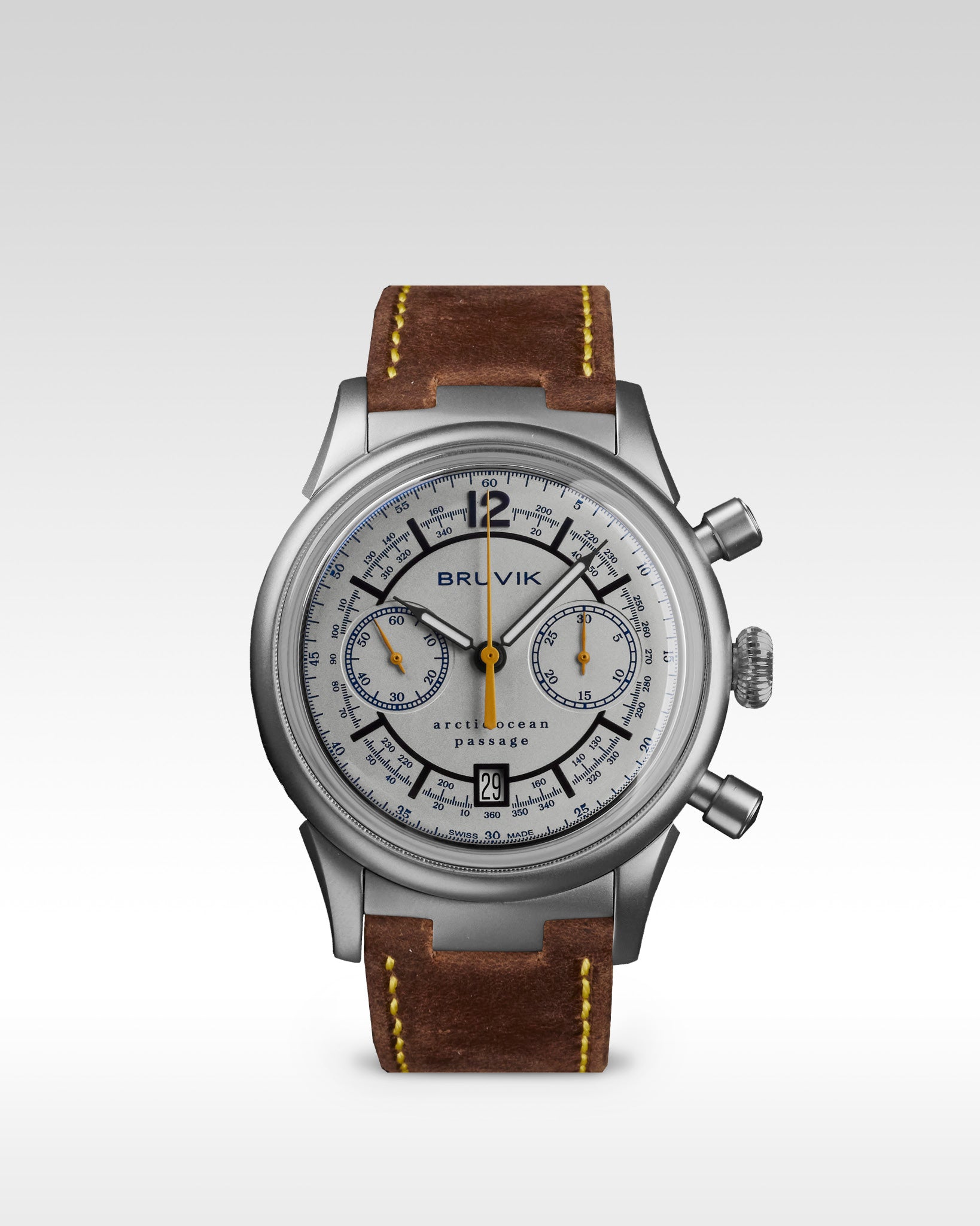 Bruvik Arctic Ocean Passage Chronograph White