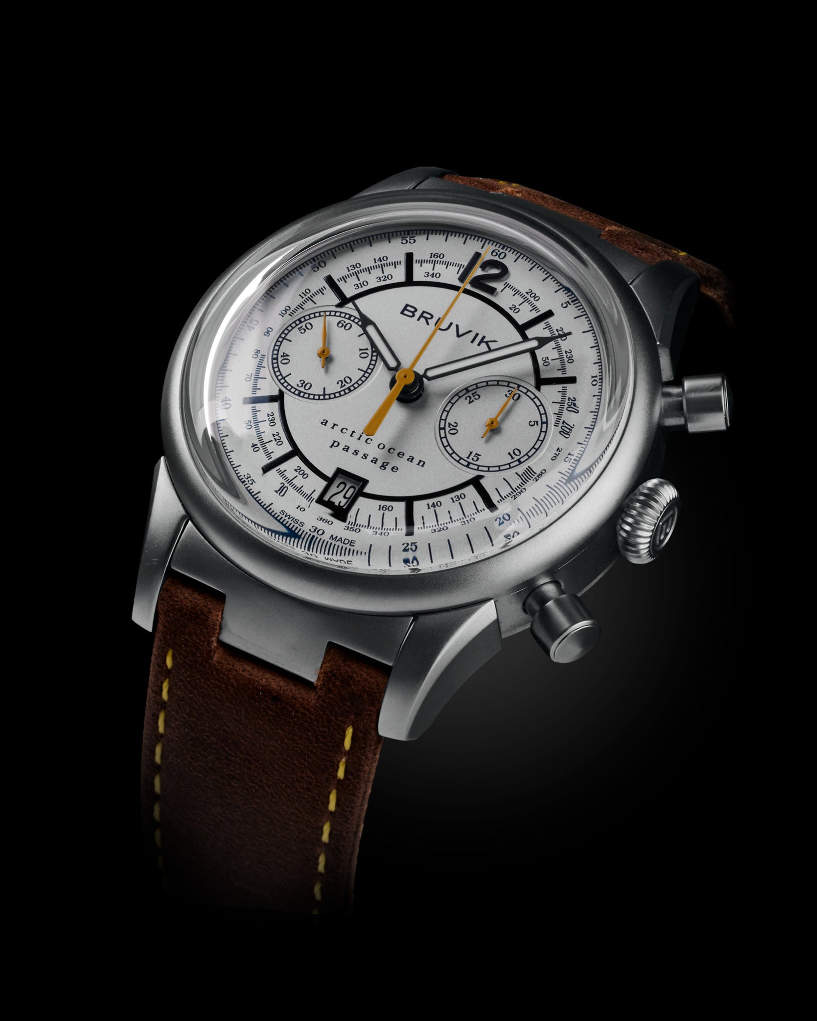 Bruvik Arctic Ocean Passage Chronograph White