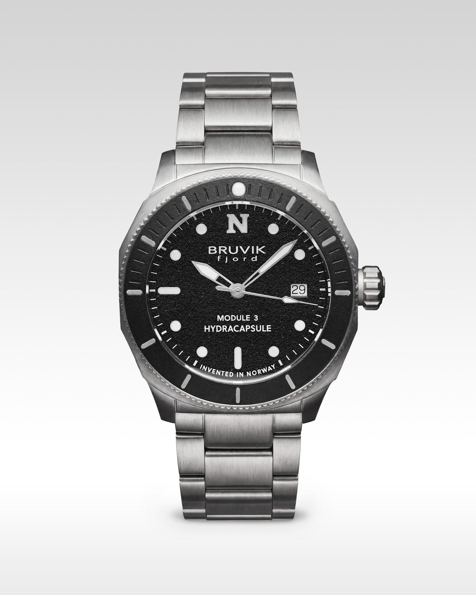 Bruvik Fjord Hydracapsule® Steel Black Steel Bracelet