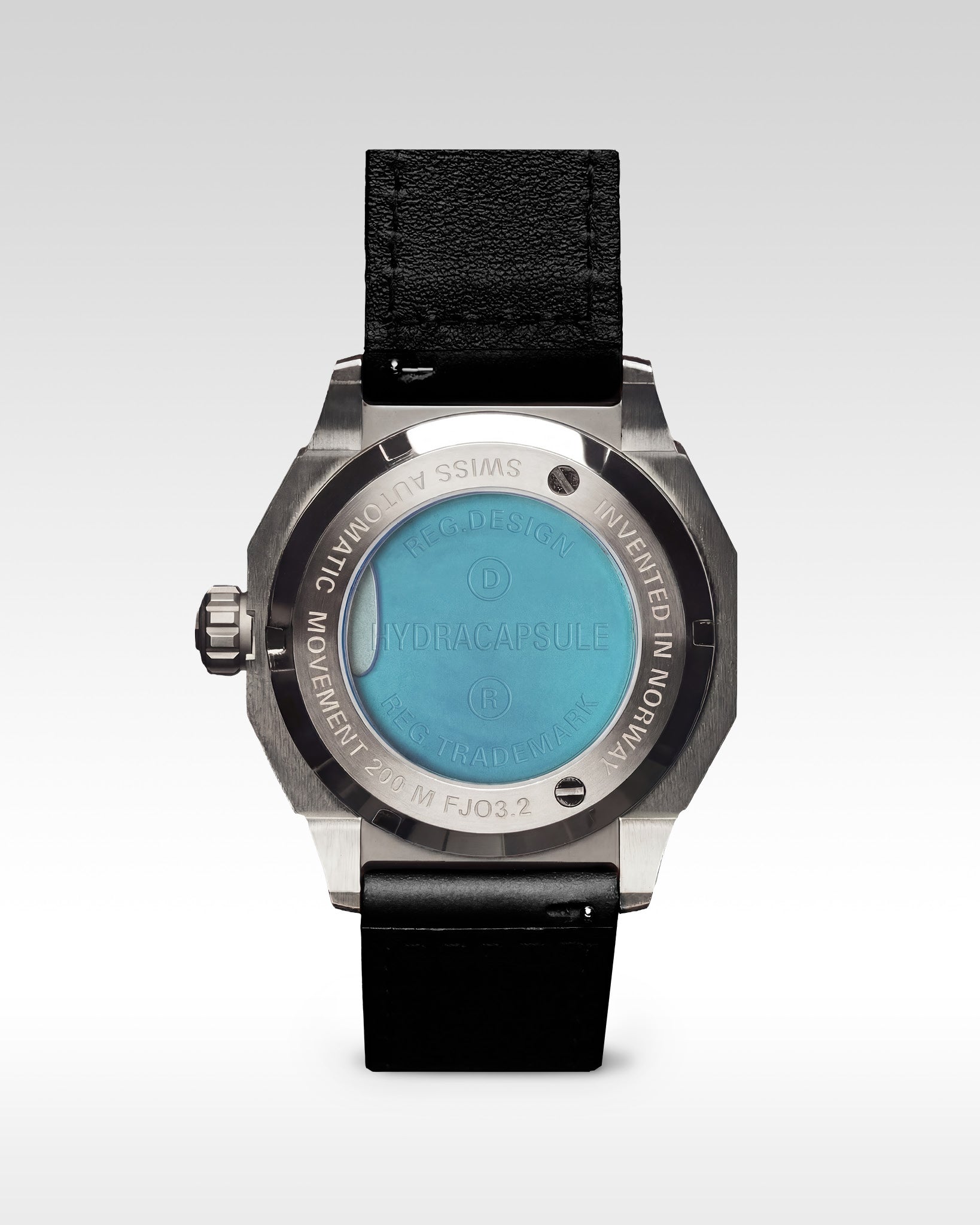 Bruvik Fjord Hydracapsule® Steel Black | Swiss Watch with Fjord Water